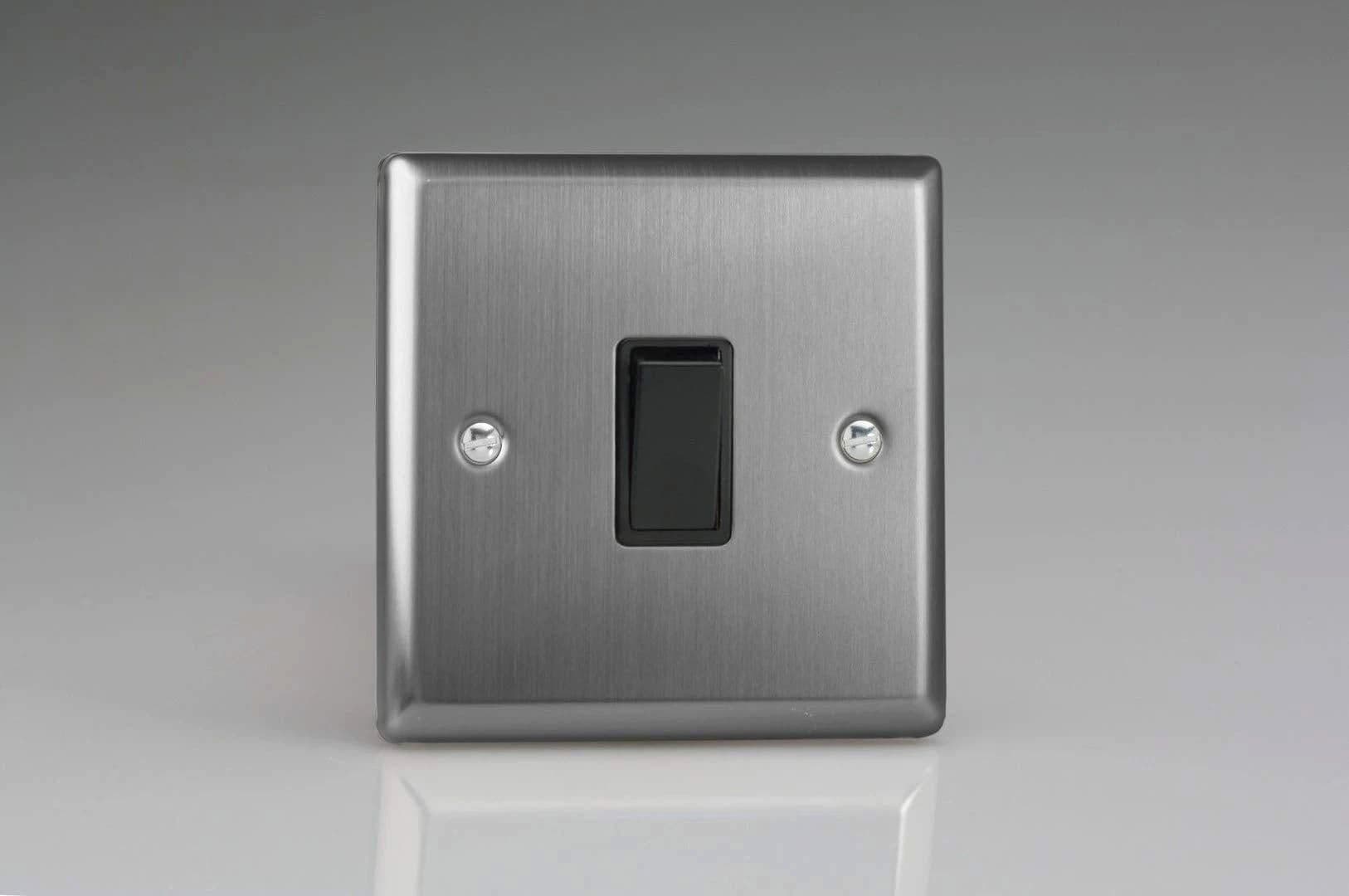 XT1B Rocker Switches 1 Gang Brushed Steel