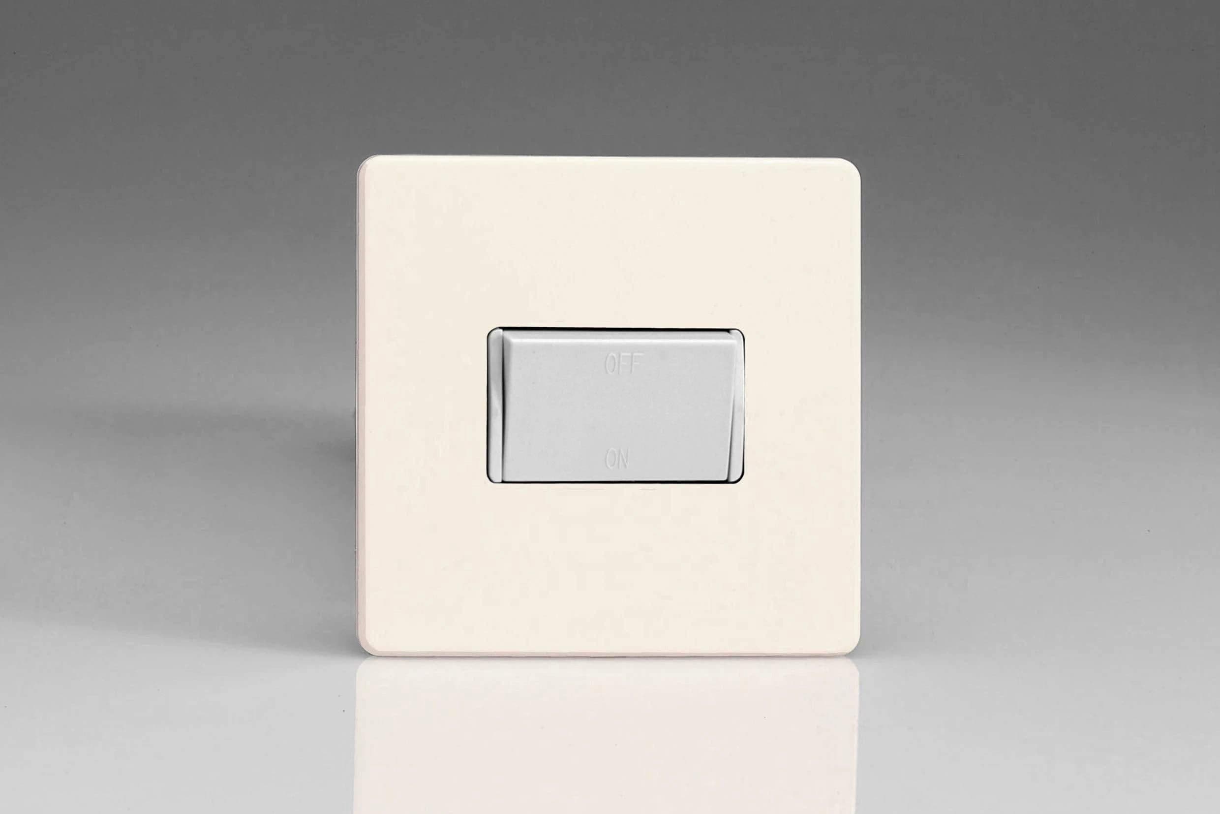 XDYFIWS.PD Screwless Primed 1 Gang Fan Isolating Switch