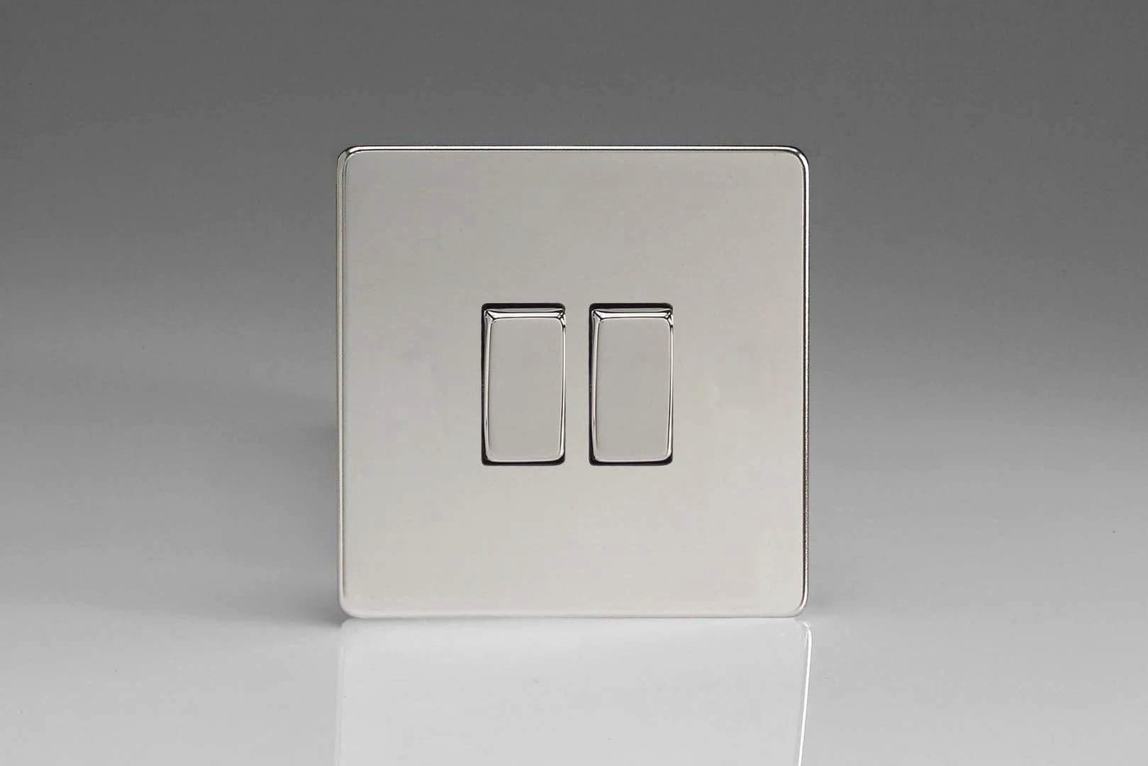 XDC2S Light Switch Polished Chrome 86x86x25mm