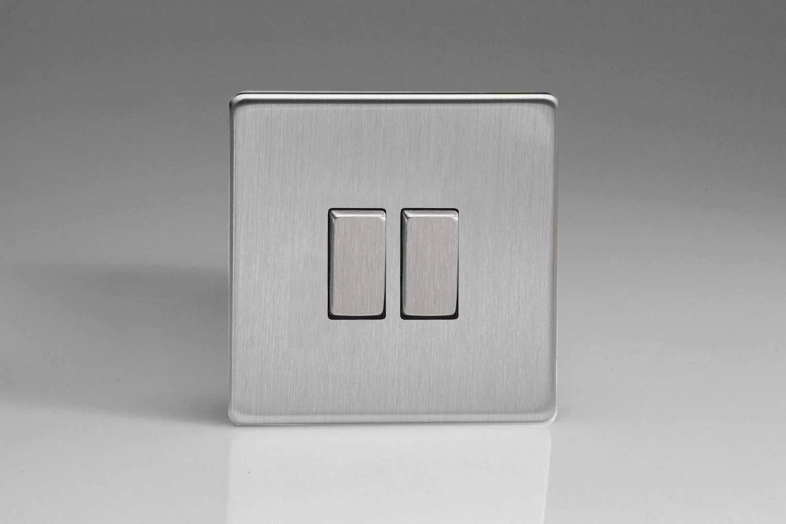 XDS2S Light Switch Brushed Steel