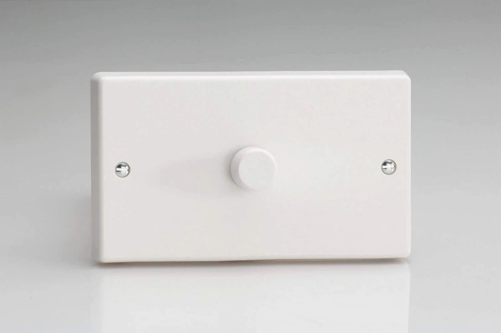 KQDP601W Leading Edge Dimmer Switch PVC 600W 1 Gang