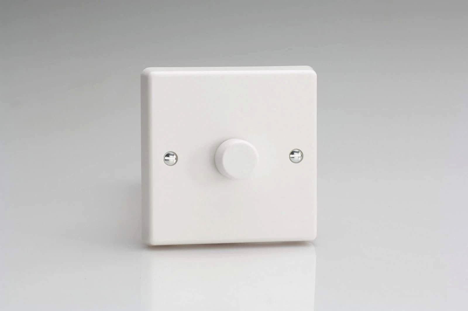 KQP401W Leading Edge Dimmer Switch PVC 400W 1 Gang