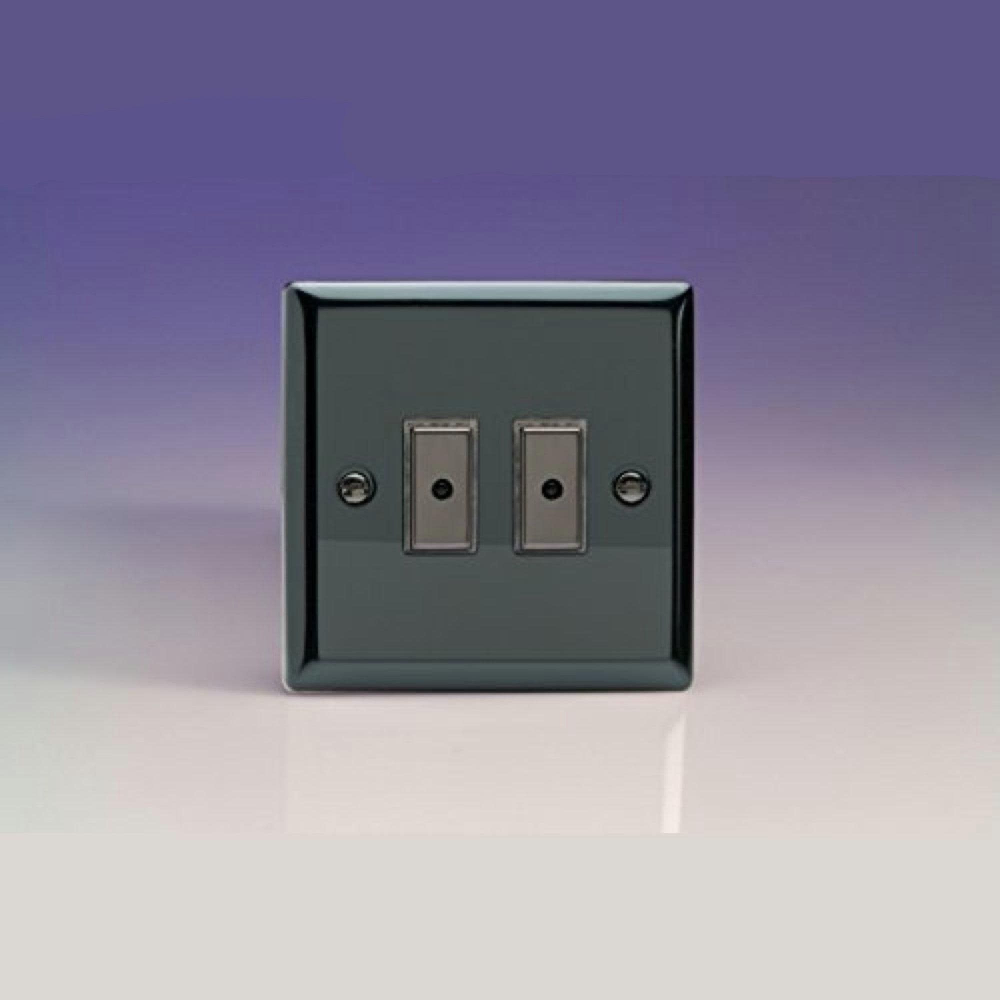 2 Gang 1 Way V Pro Point Remote Tactile Touch Control Master LED Dimmer 2 x 0 100W