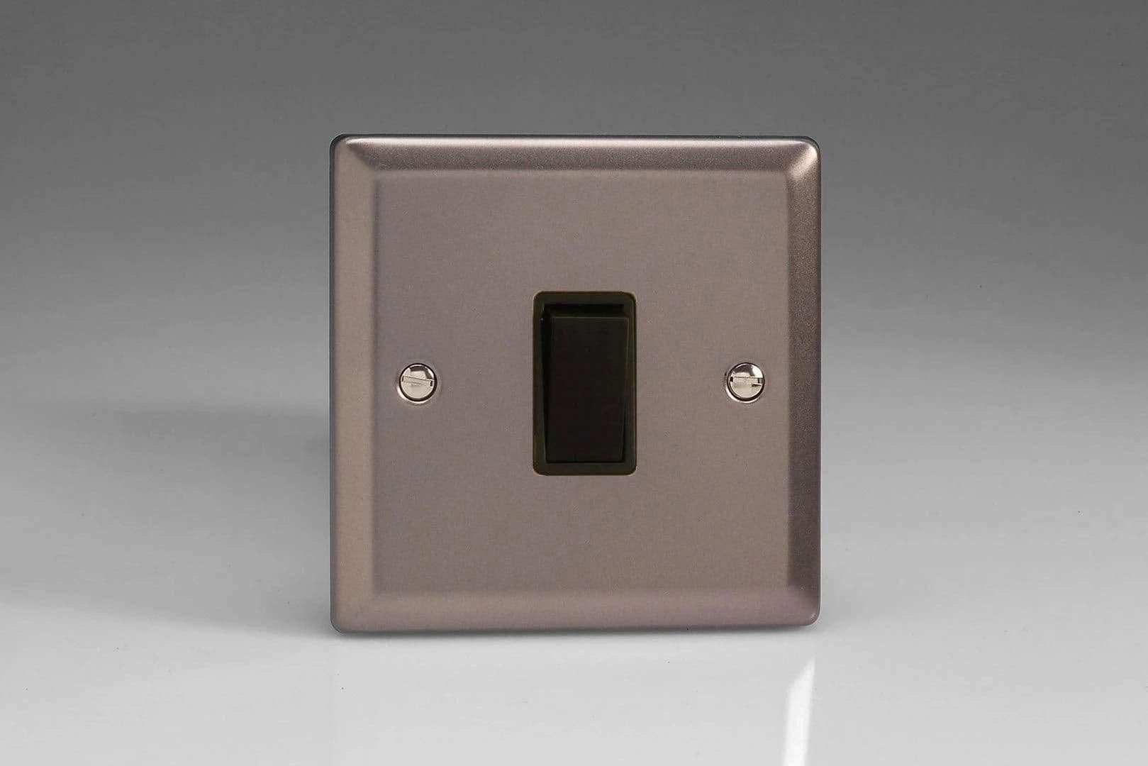 XR1B Rocker Switches 1 Gang Pewter Effect