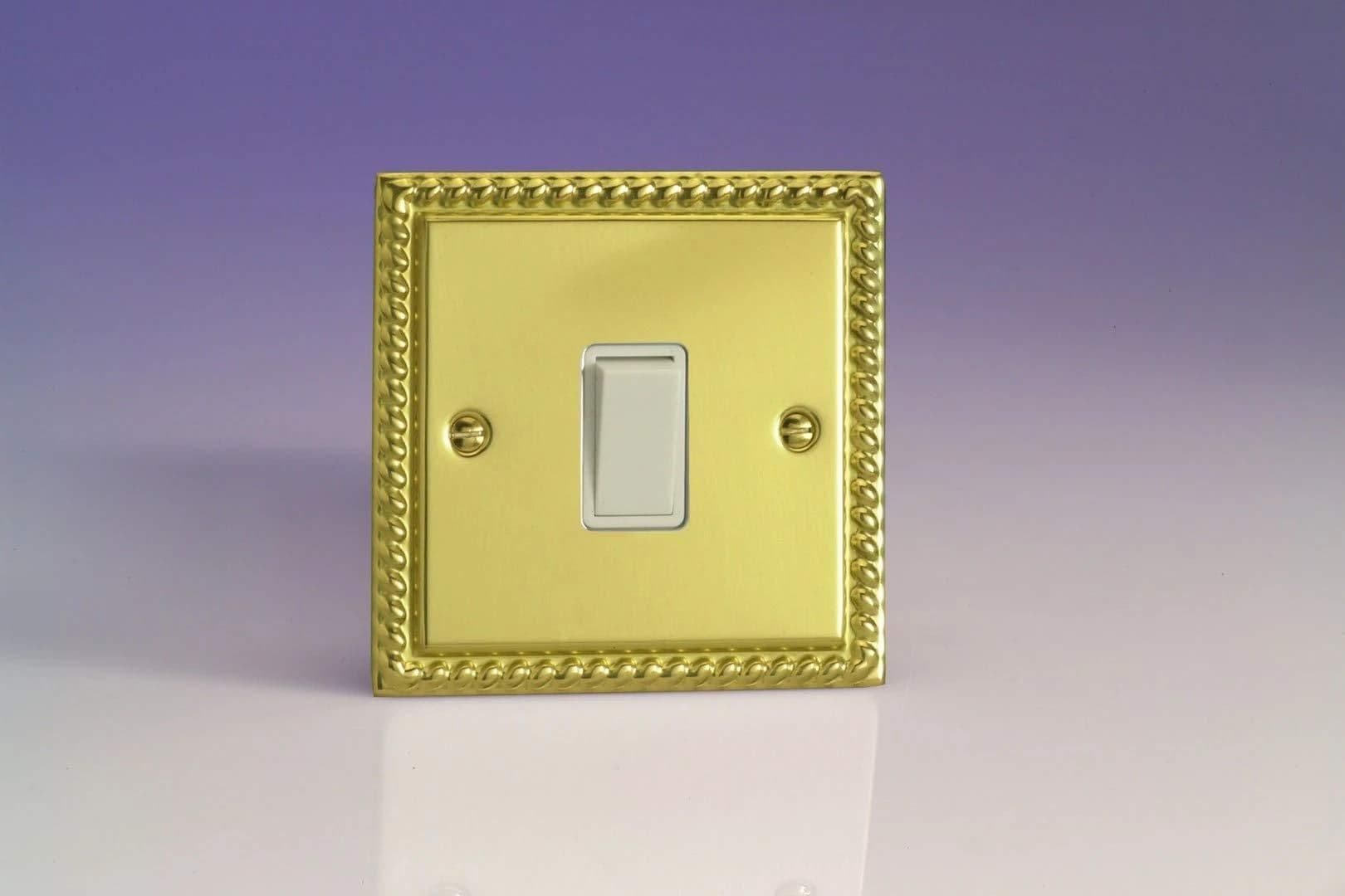 XG1W Rocker Switches 1 Gang Georgian Brass