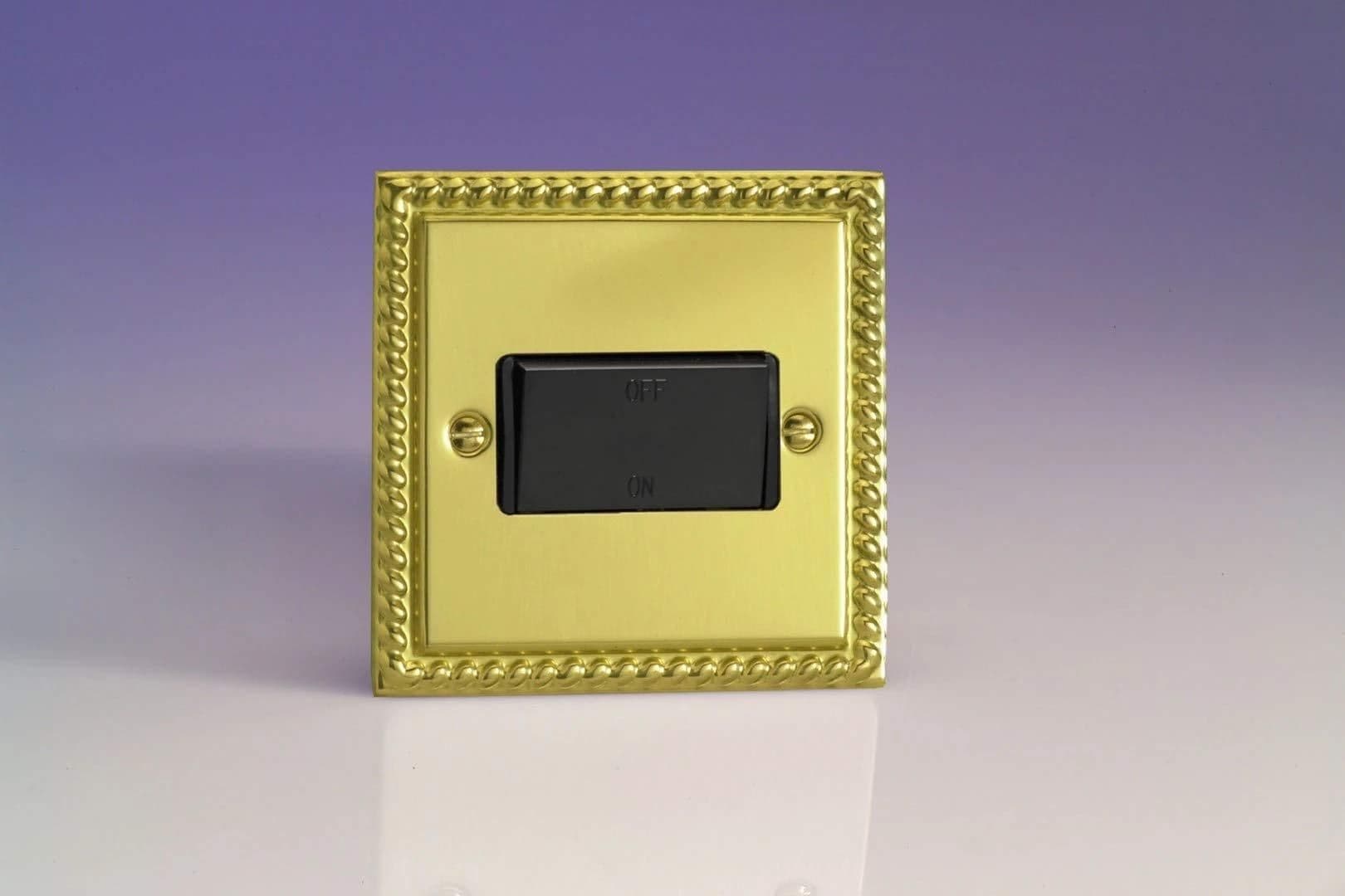 Classic Georgian Brass Fan Isolator Switch Insert XGFIB