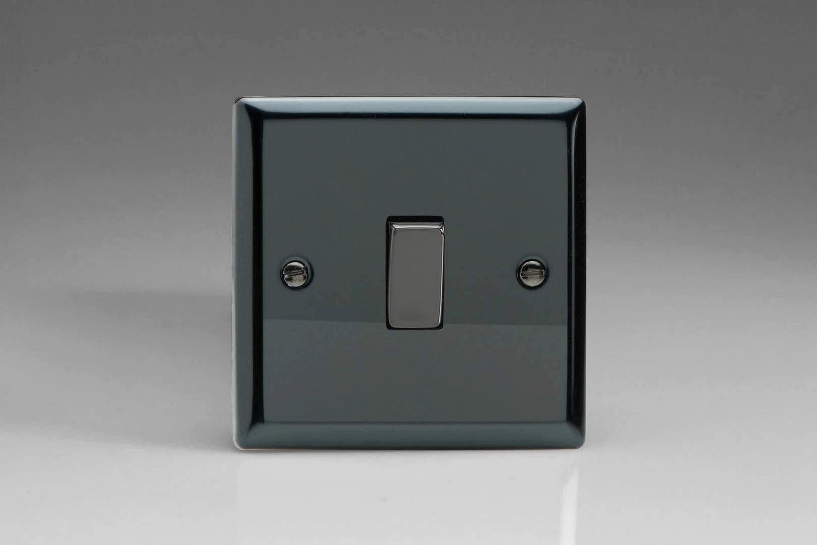 XI1D Rocker Switches 1 Gang Iridium Chrome