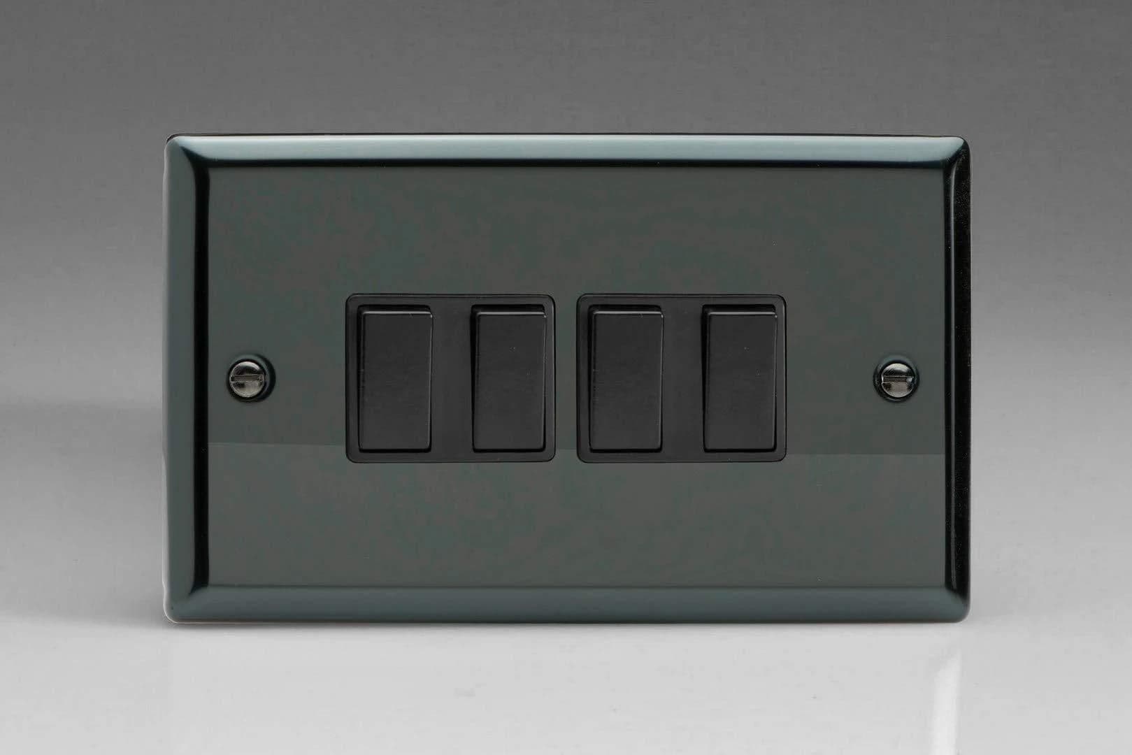 XI9B Rocker Switches 4 Gang Iridium