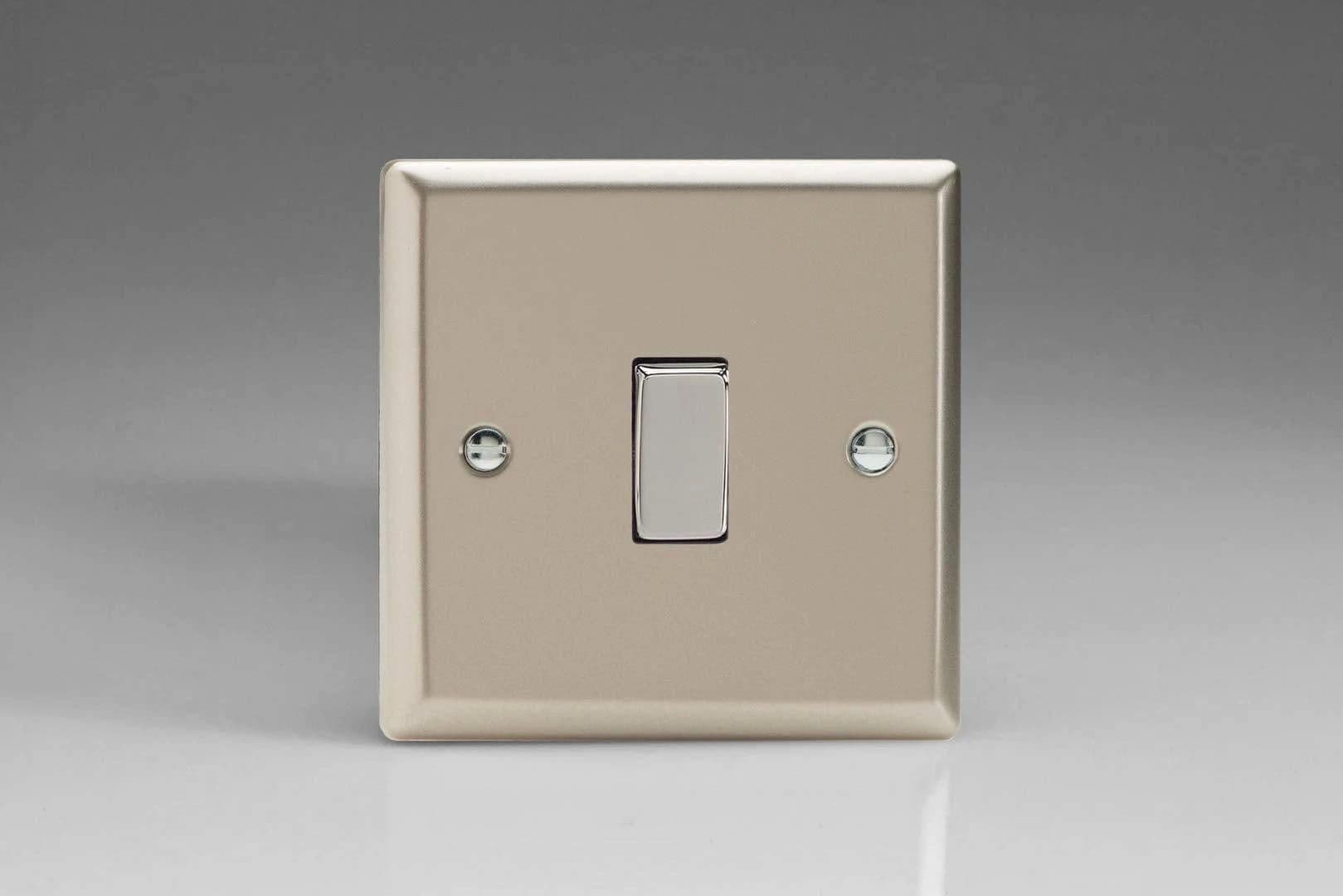 XN1D Rocker Switches Chrome 1 Gang Satin