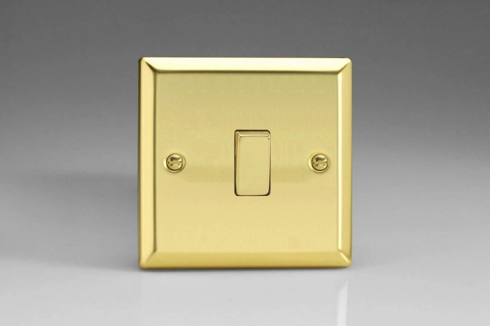 XV1D Rocker Switches 1 Gang Victorian Brass Chrome