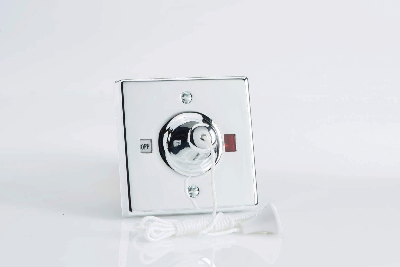 Pull Cord Switch 45 Amp Pull Switch Neon Chrome Effect