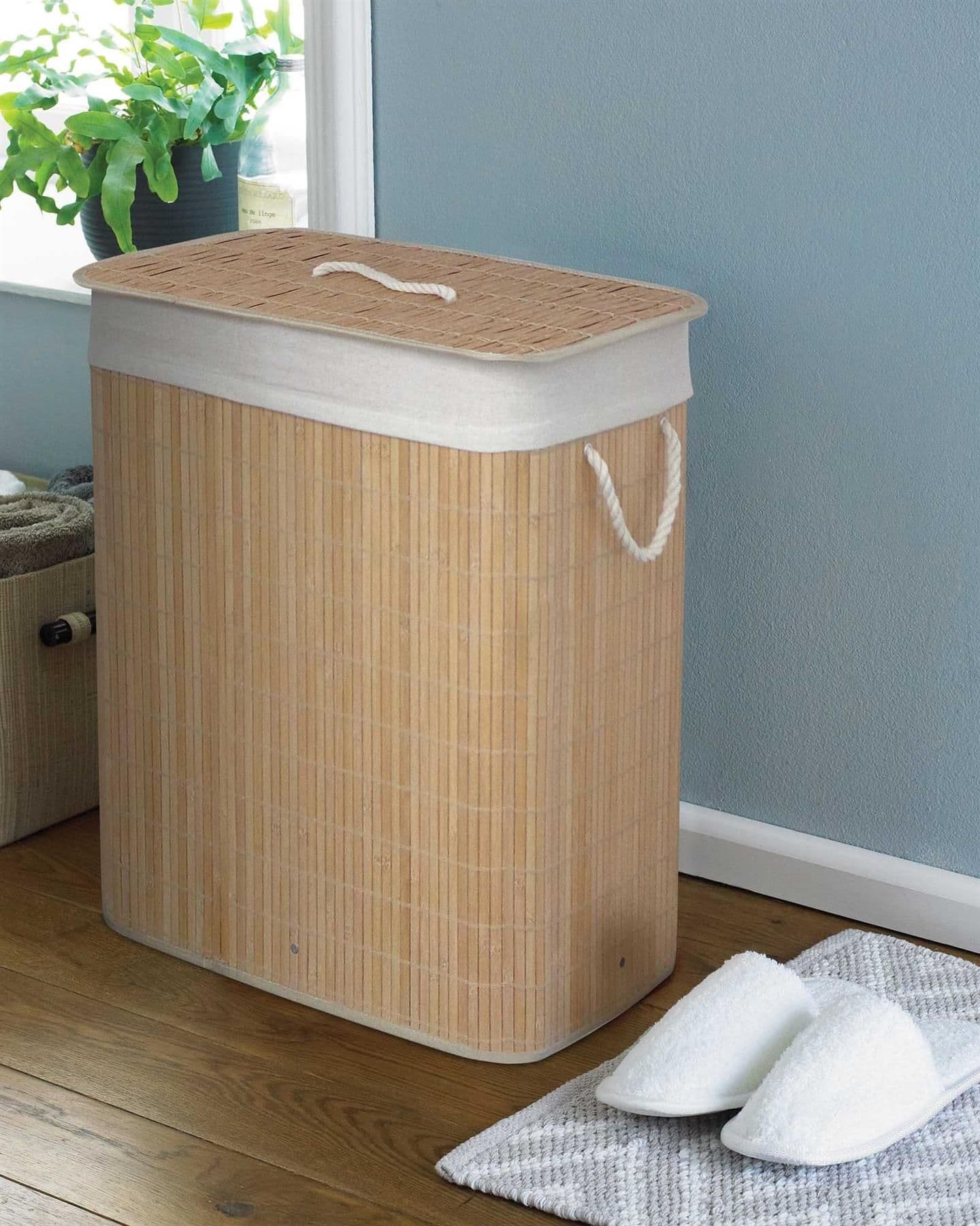 Bamboo Laundry Hamper Divider