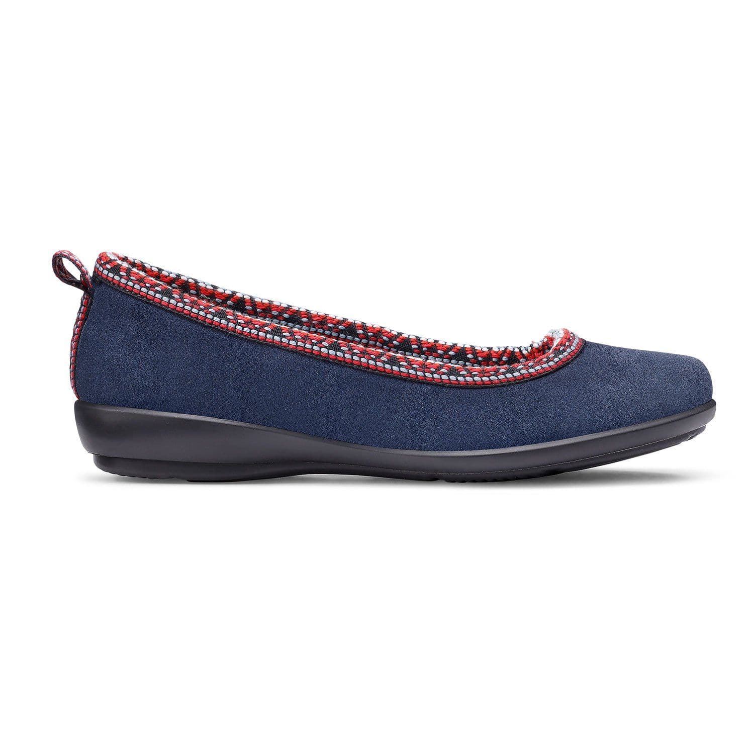 Hotter Women's Wide Fit 'Honey' Ballerina Slippers in Navy | Size: 6