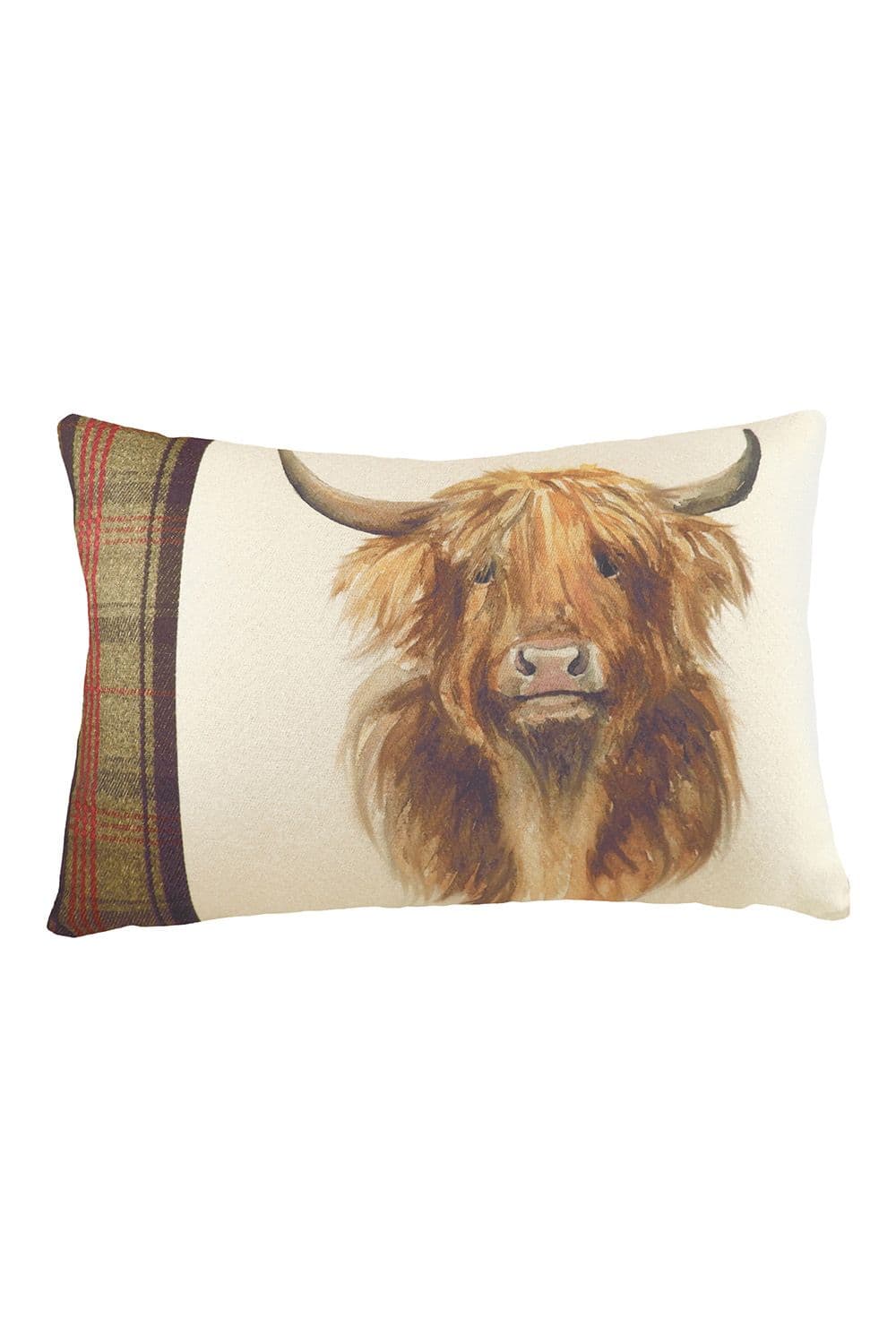 Hunter Highland Cow Hand-Painted Watercolour Printed Cushion