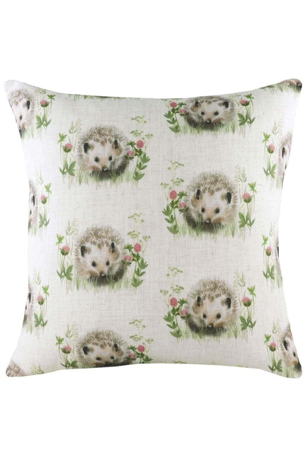 Hedgerow Hedgehog Hand-Painted Watercolour Repeat Printed Cushion