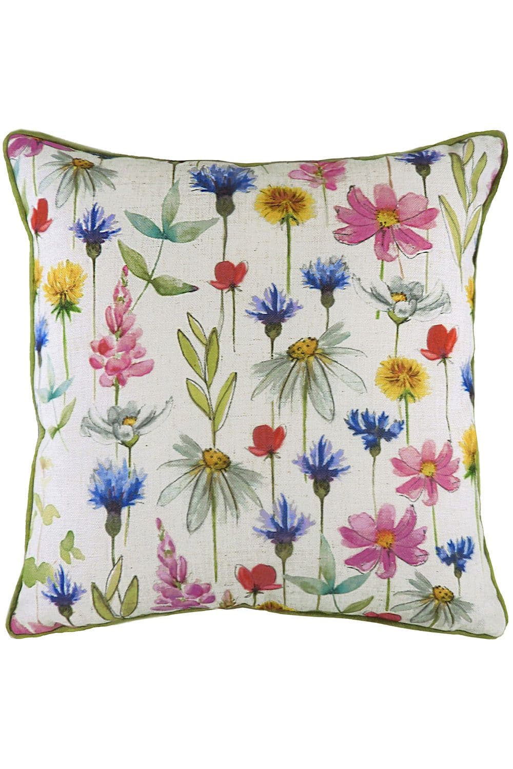 Wild Flowers Sophia Hand-Painted Printed Watercolour Cushion
