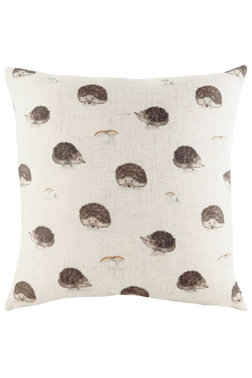 Oakwood Hedgehogs Repeat Printed Hand-Painted Watercolour Cushion