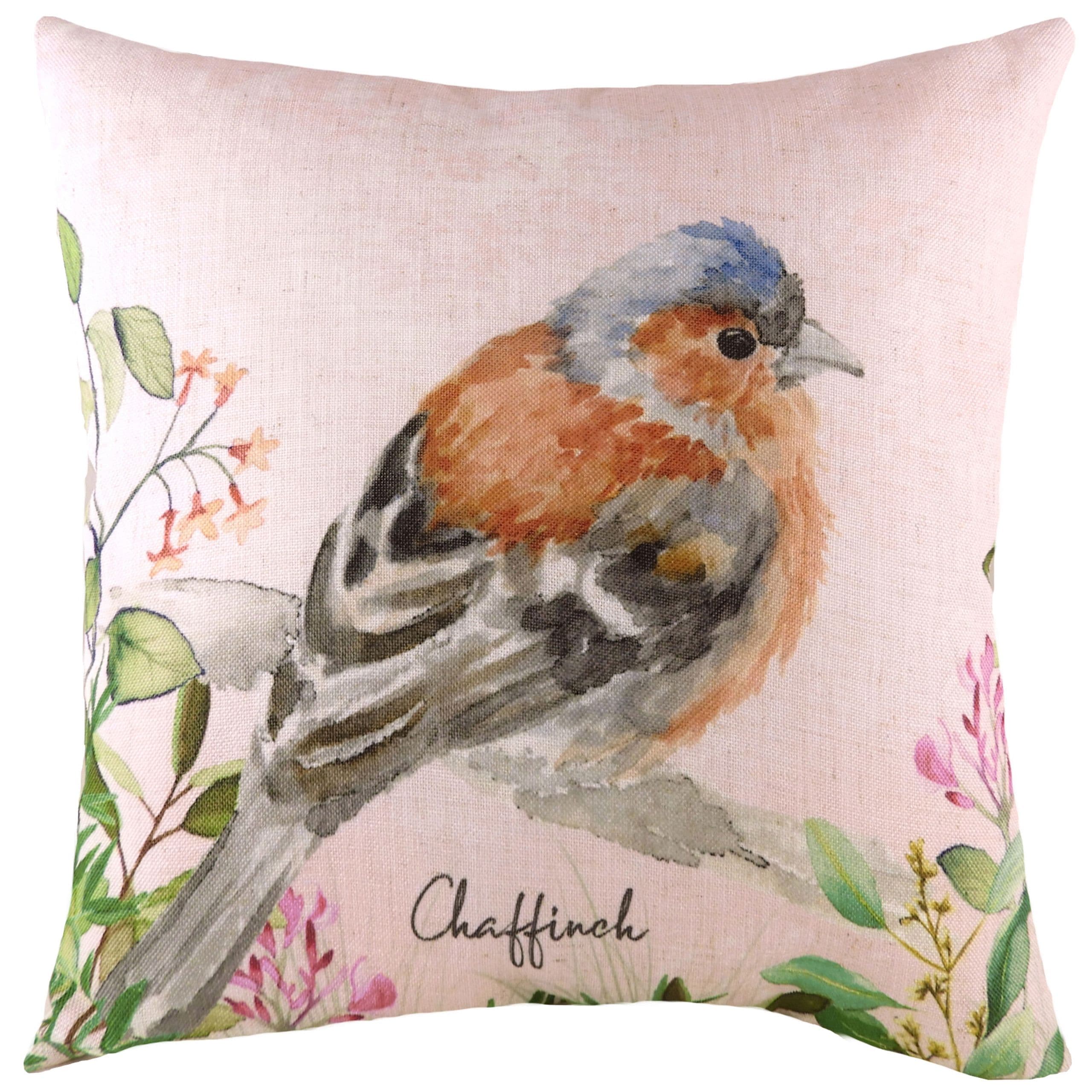 Spring Birds Chaffinch Printed Cushion