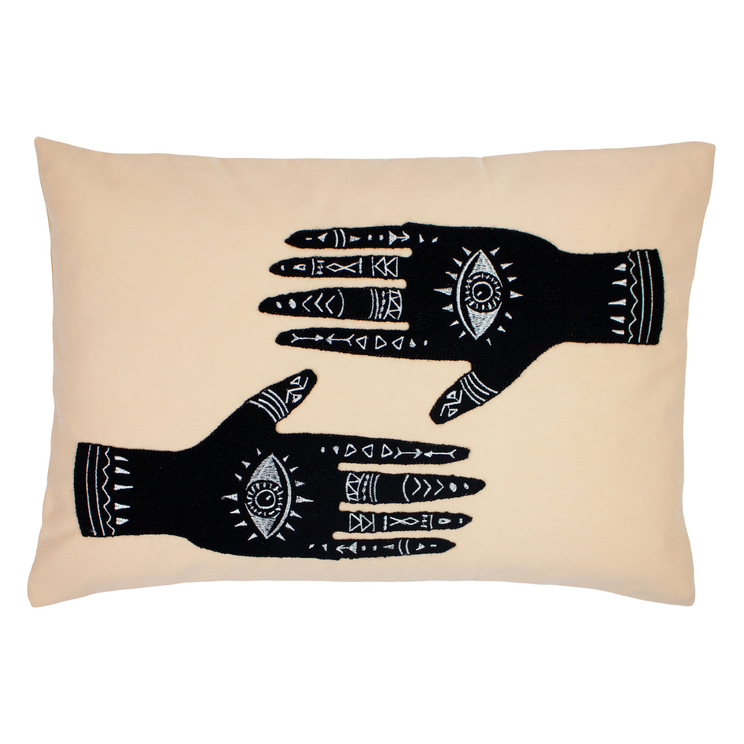 Ashram Hands Abstract Print Cushion