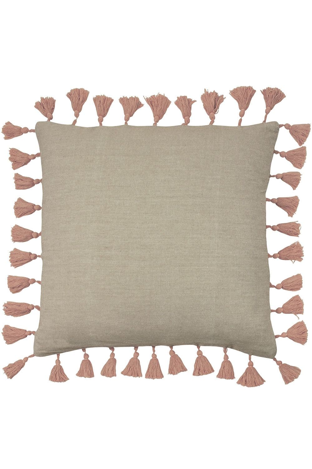 Dune Chambray Tasselled Linen Look Cushion