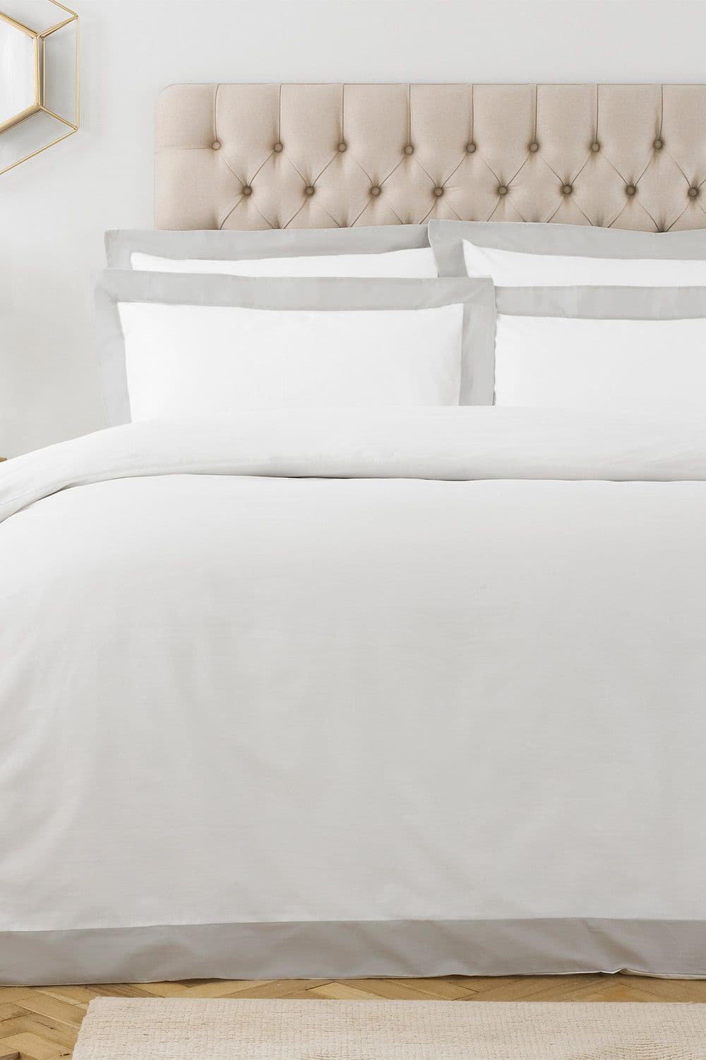 Harvard 200TC Oxford Border 100% Cotton Duvet Cover Set