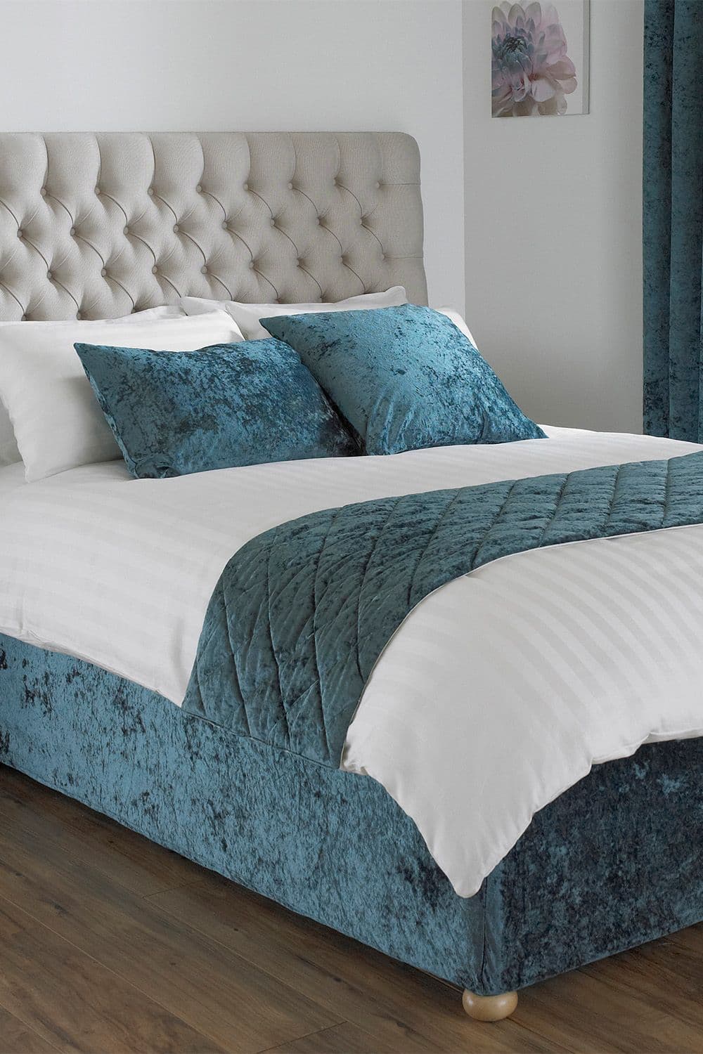 Verona Quilted Crushed Velvet Bed Wrap - 180cm x 200cm