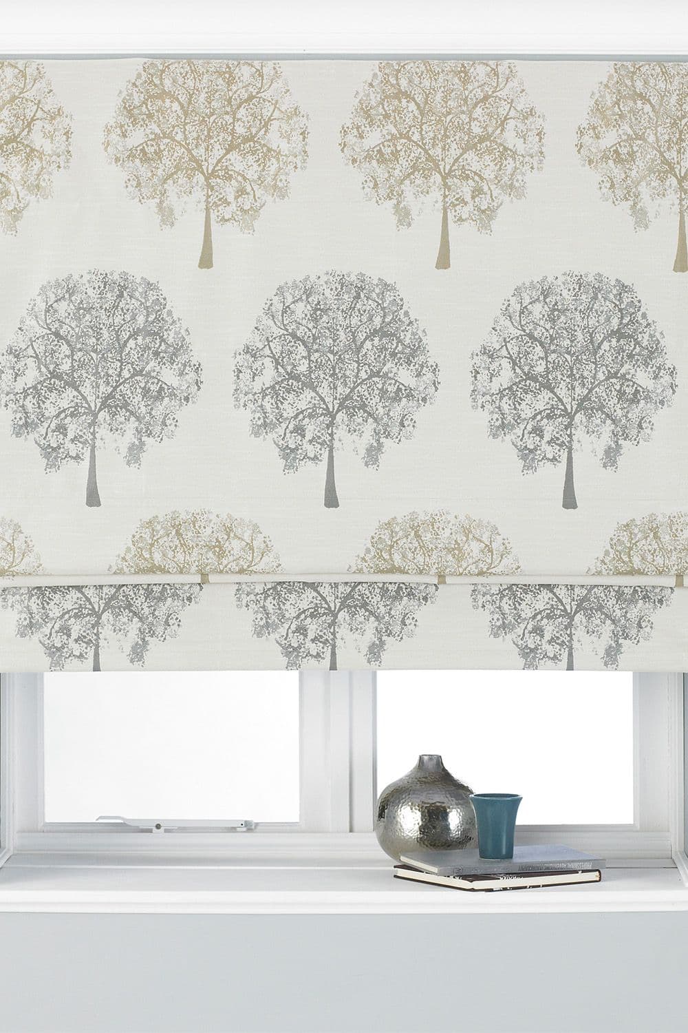 Oakdale Embroidered Motif Blackout Roman Blind