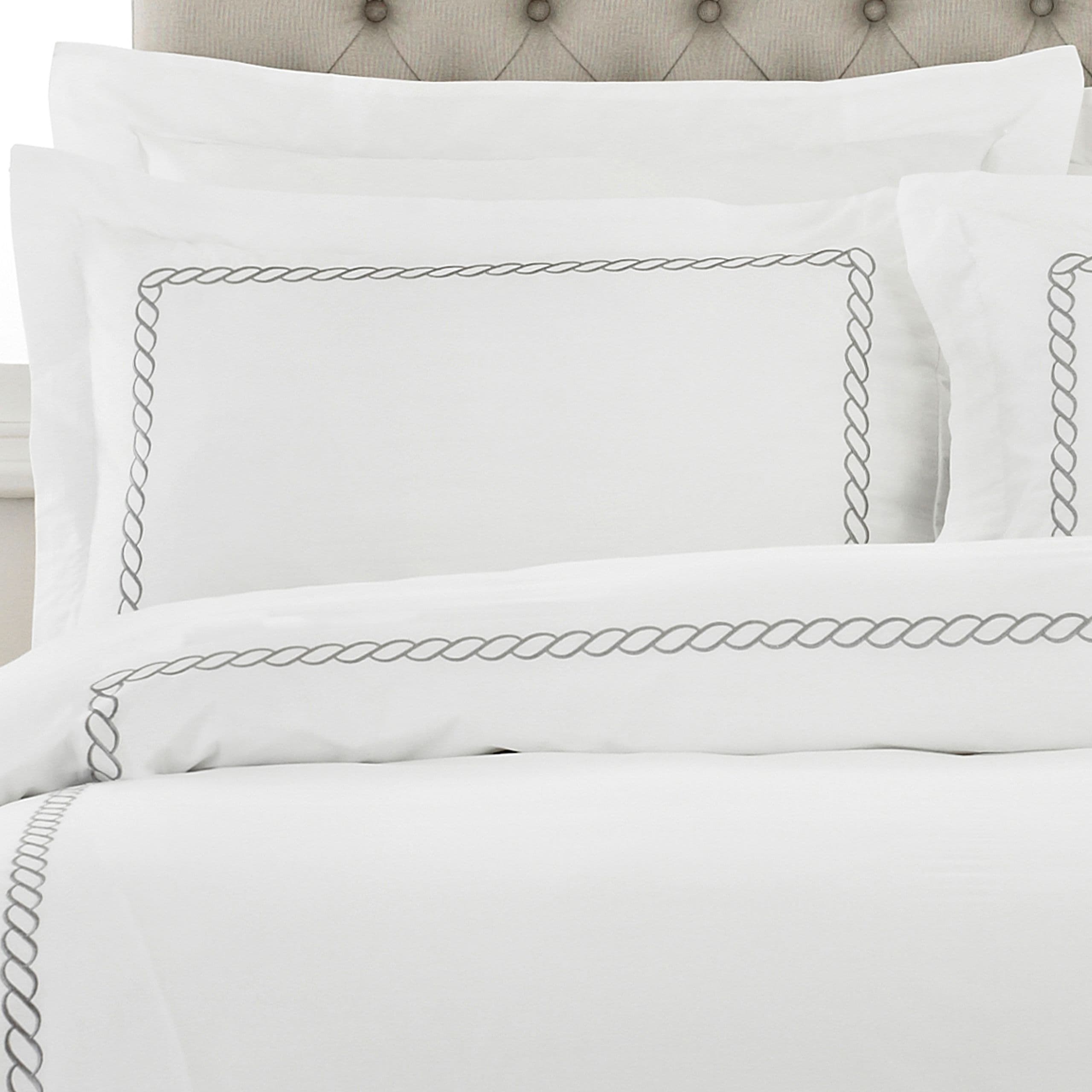 Cleopatra 200 Thread Count Embroidered Cotton Pillowcase
