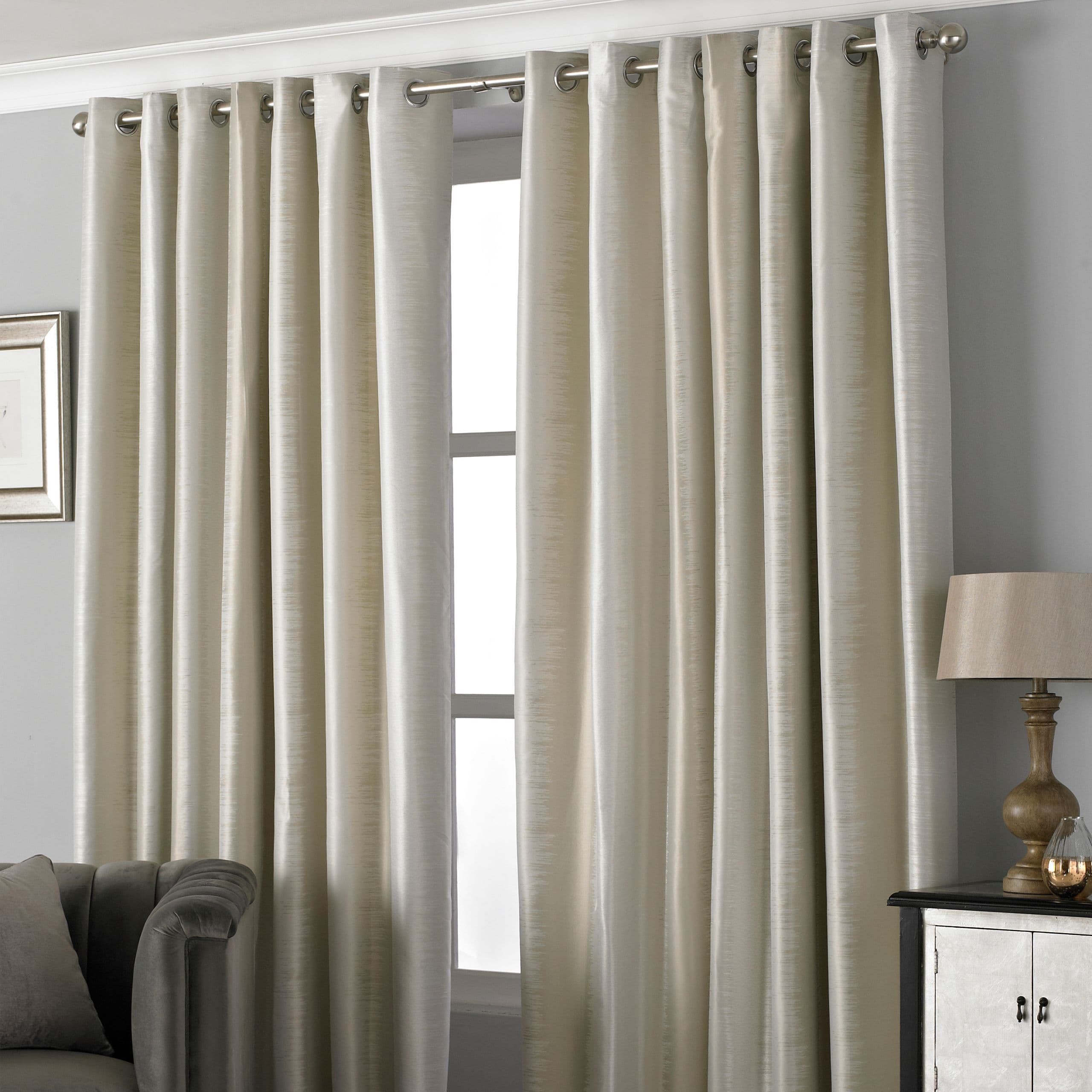 Hurlingham Metallic Eyelet Curtains