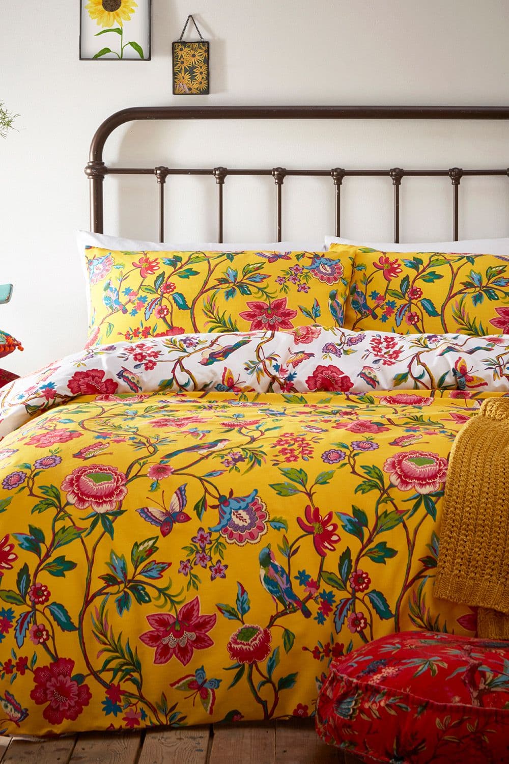 Pomelo Tropical Floral Reversible Duvet Cover Set