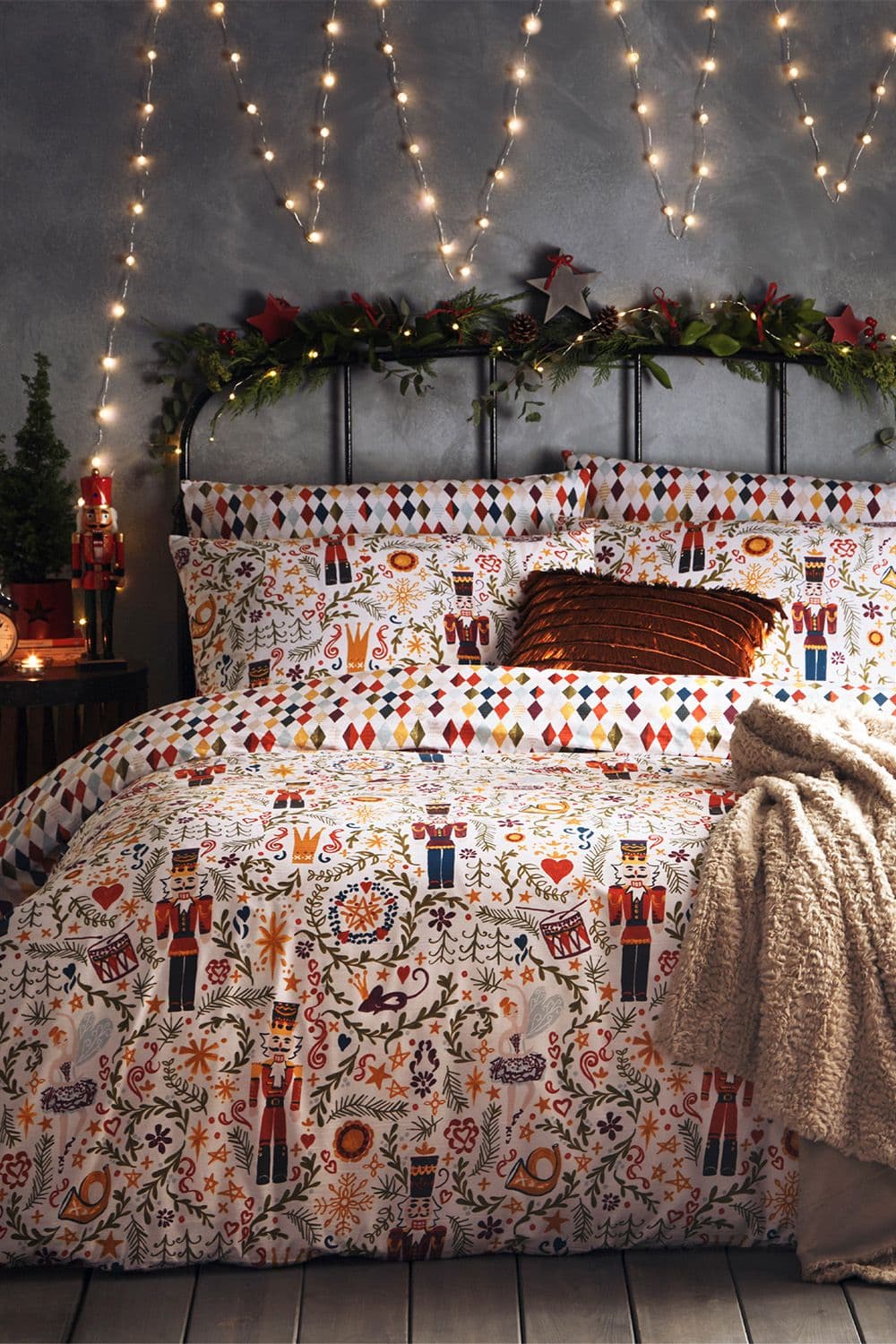 Nutcracker Christmas Reversible Duvet Cover Set