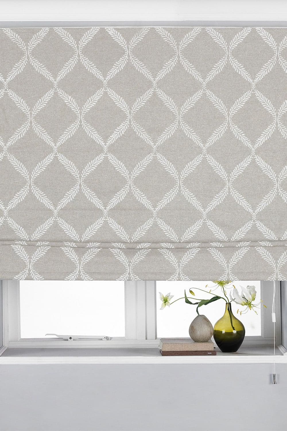 Olivia Embroidered Geometric Blackout Roman Blind