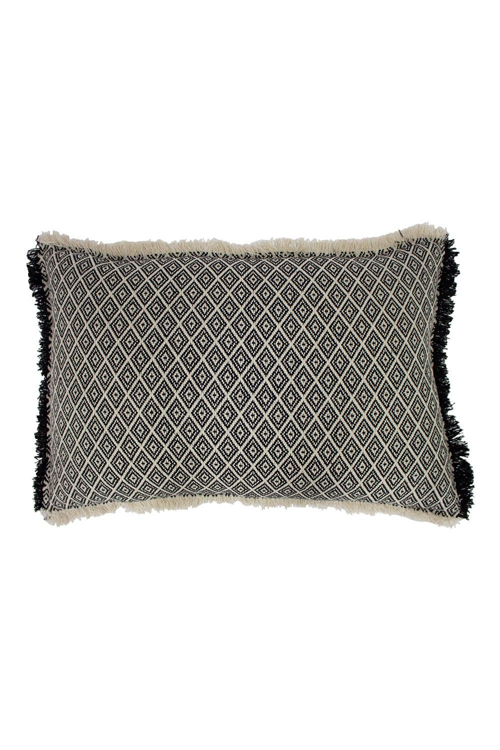 Tangier Woven Geometric Fringed Cushion