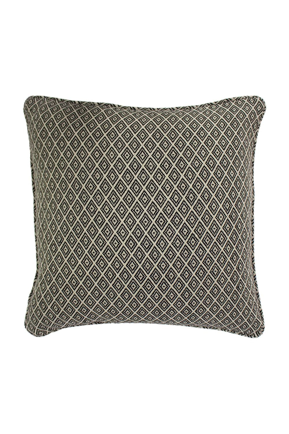 Tangier Woven Geometric Fringed Cushion