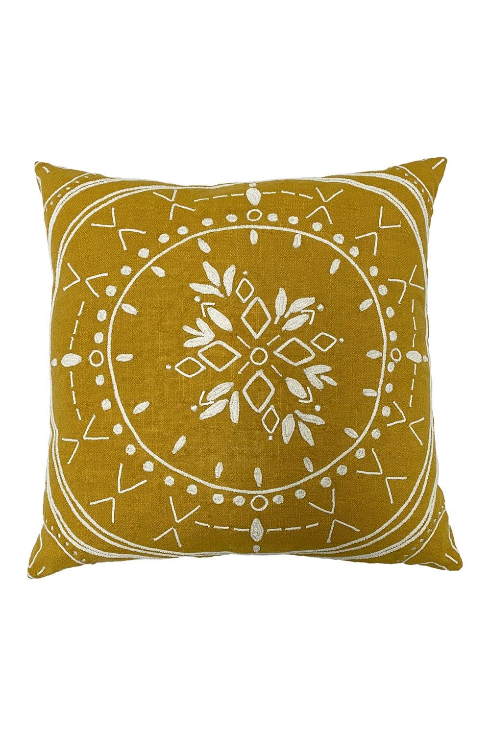 Mandala Embroidered Floral Cushion