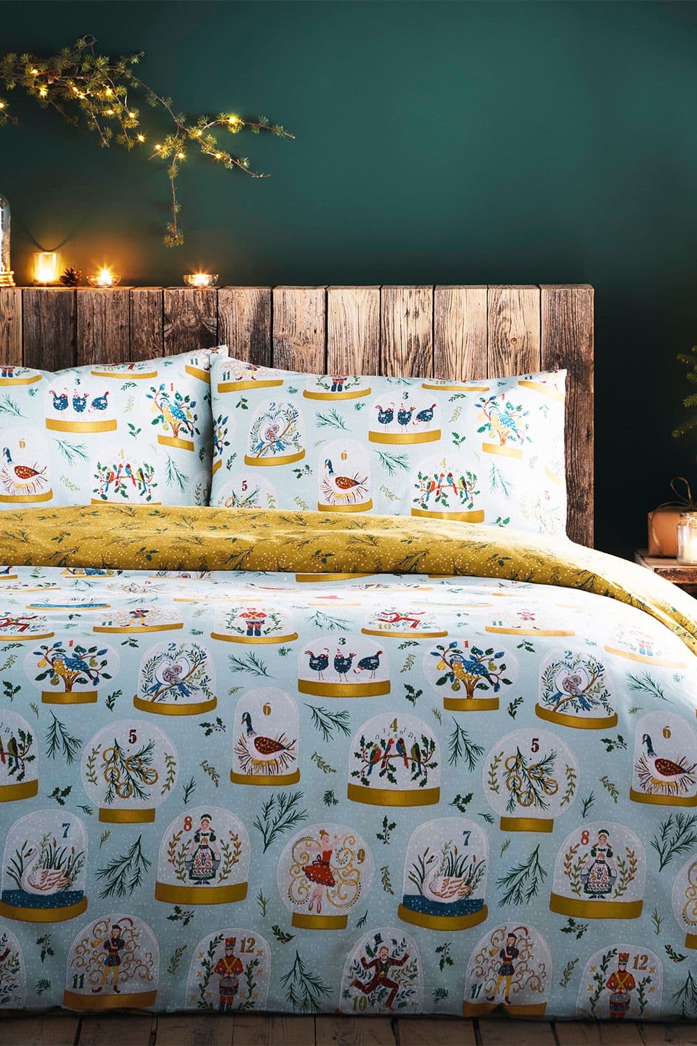 Twelve Days of Christmas Festive Reversible Duvet Cover Set