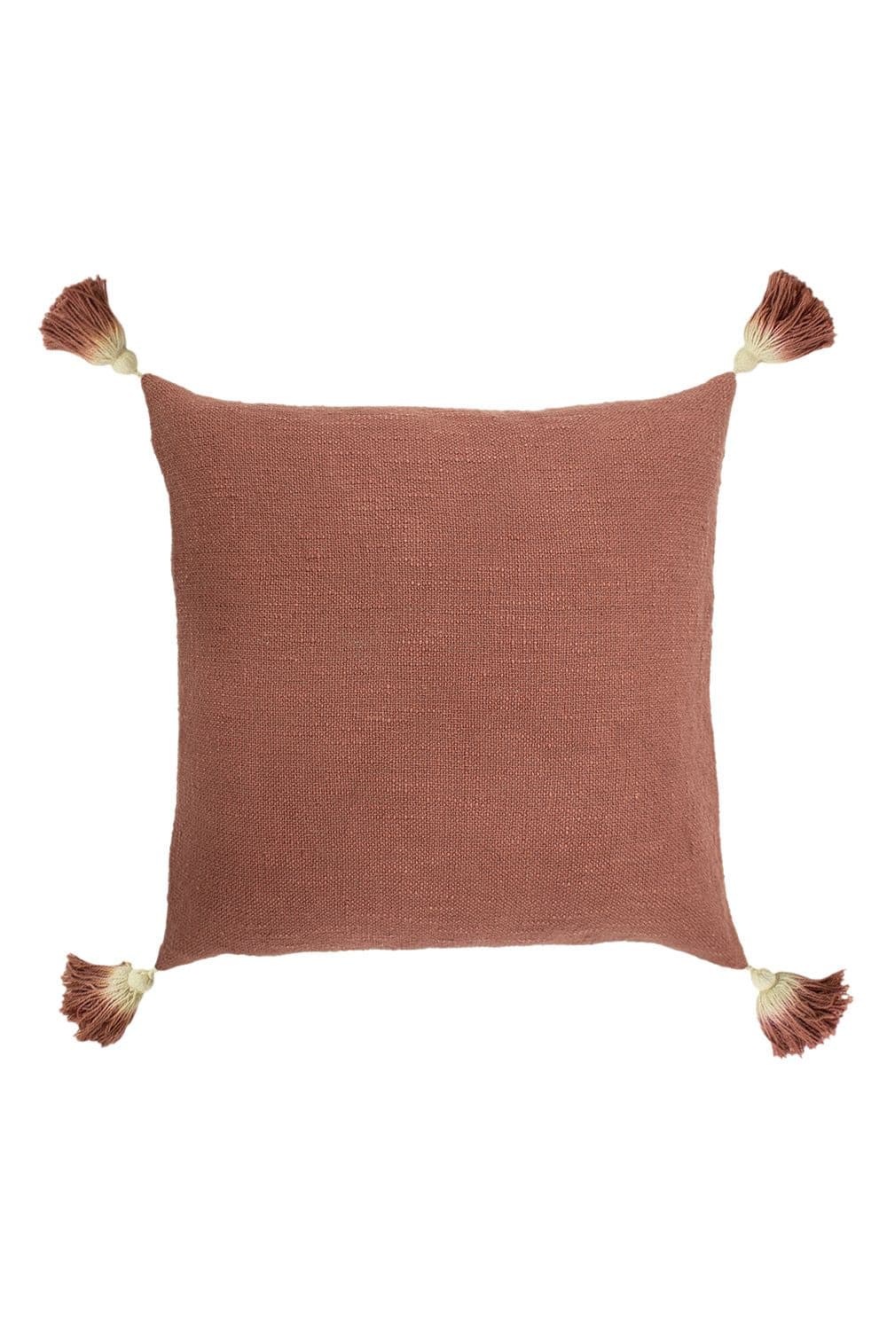 Eden Slub Cotton Tasselled Cushion