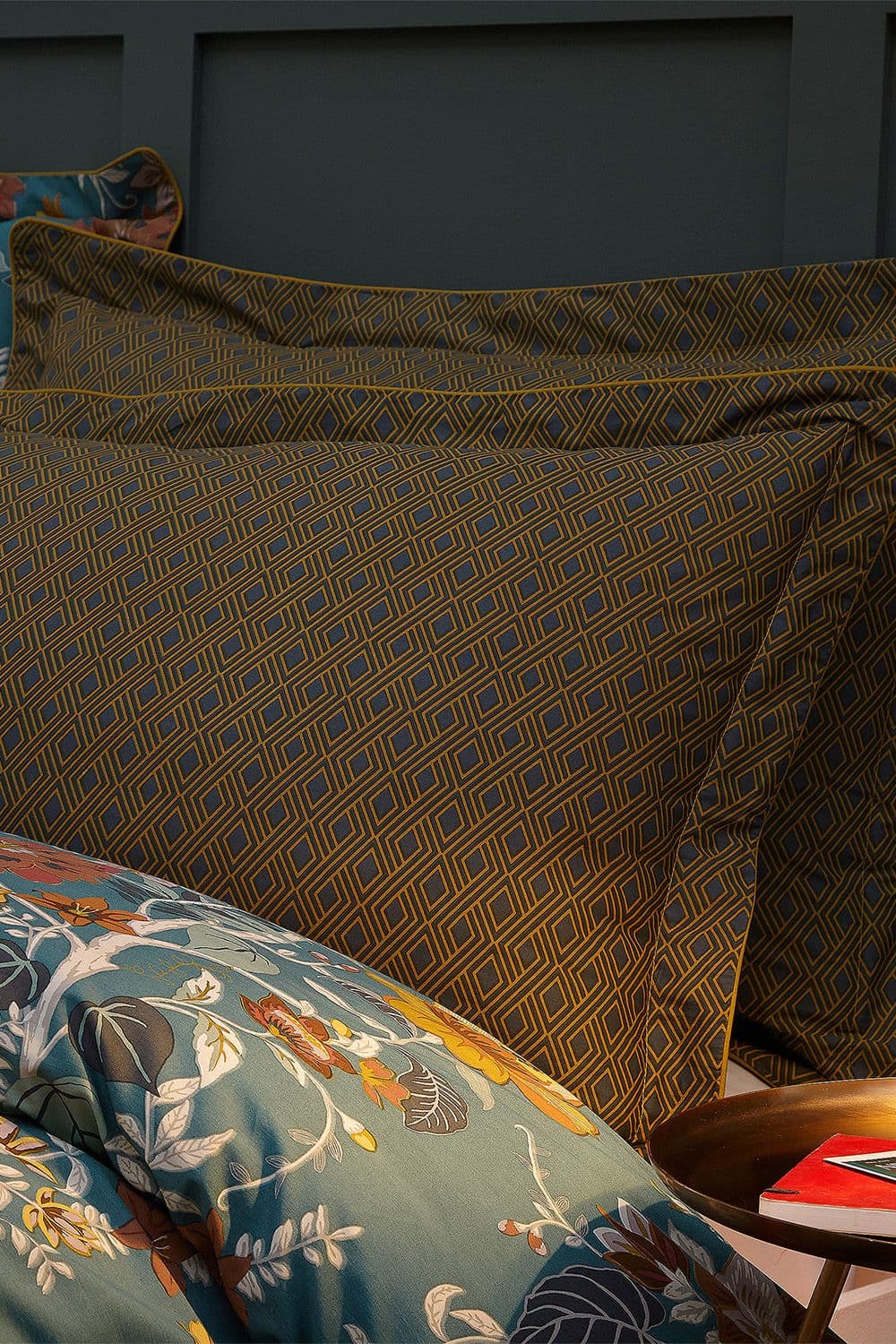 Bloom 200 Thread Count Cotton Sateen Geometric Pillowcases