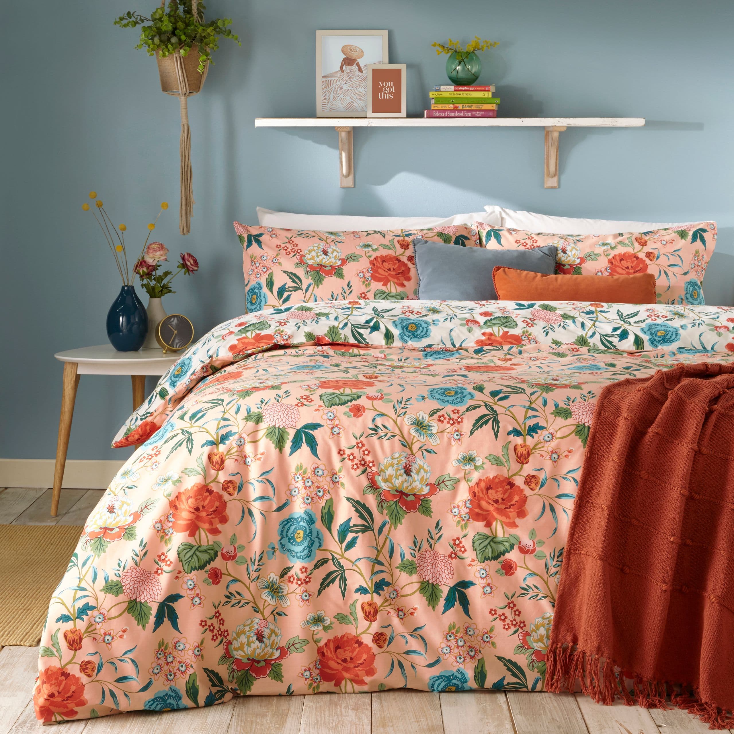 Azalea Floral Duvet Cover Set