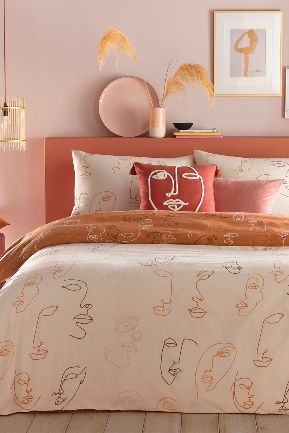Kind Abstract Faces Reversible Duvet Cover Set
