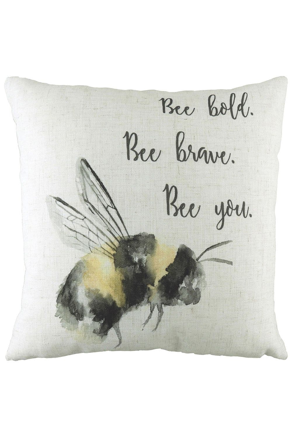 Bee You Slogan Hand-Painted Watercolour Printed Cushion
