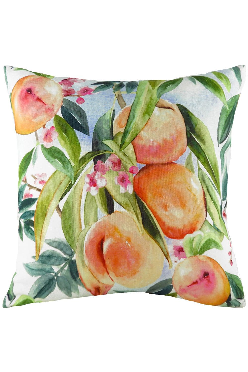 Fruit Peach Hand-Painted Watercolour Printed Cushion