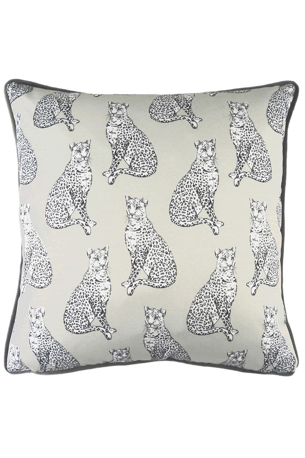 Safari Leopard Hand-Painted Repeat Printed Cushion