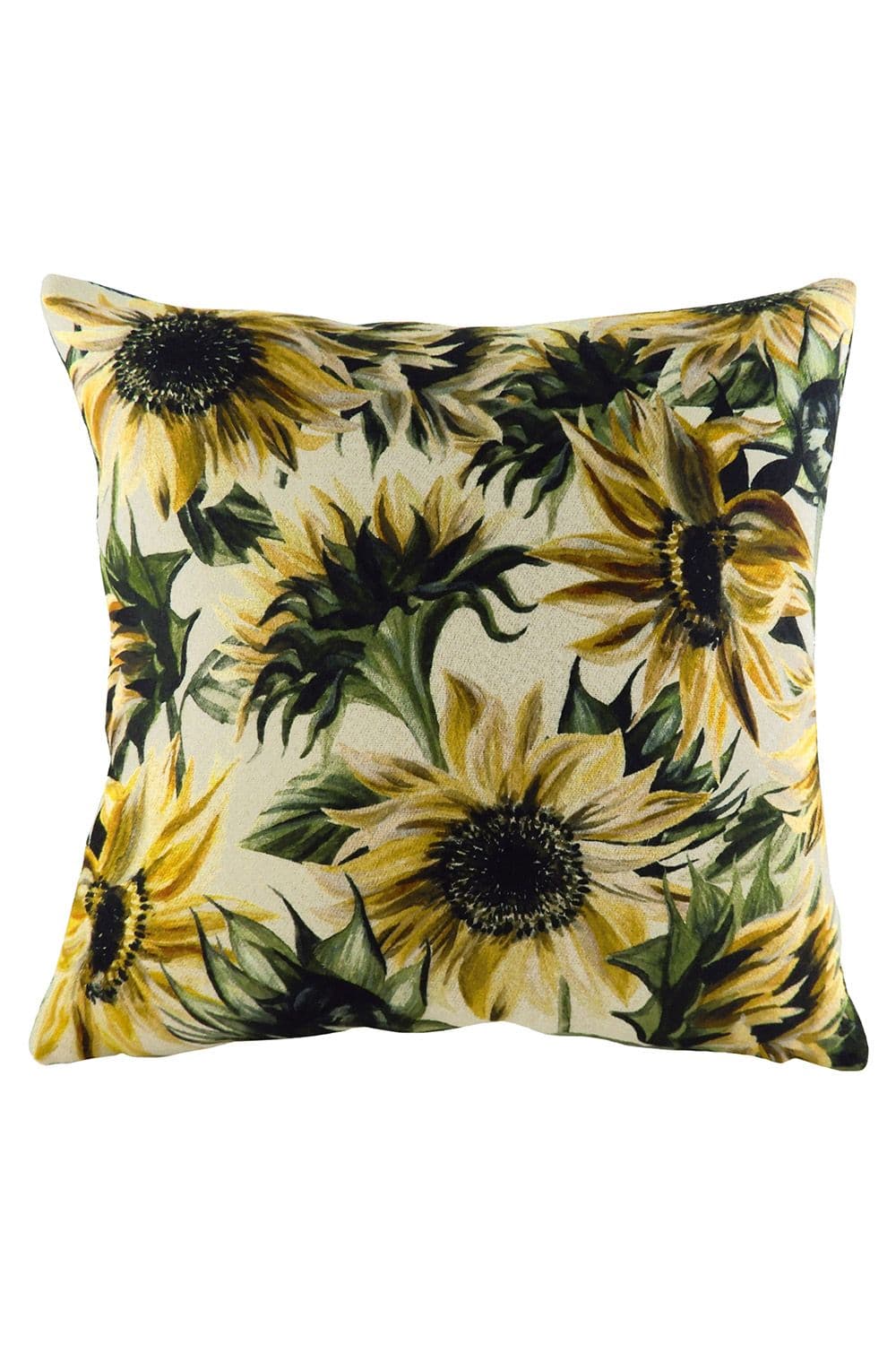 Elwood Sunflower Hand-Painted Printed Cushion