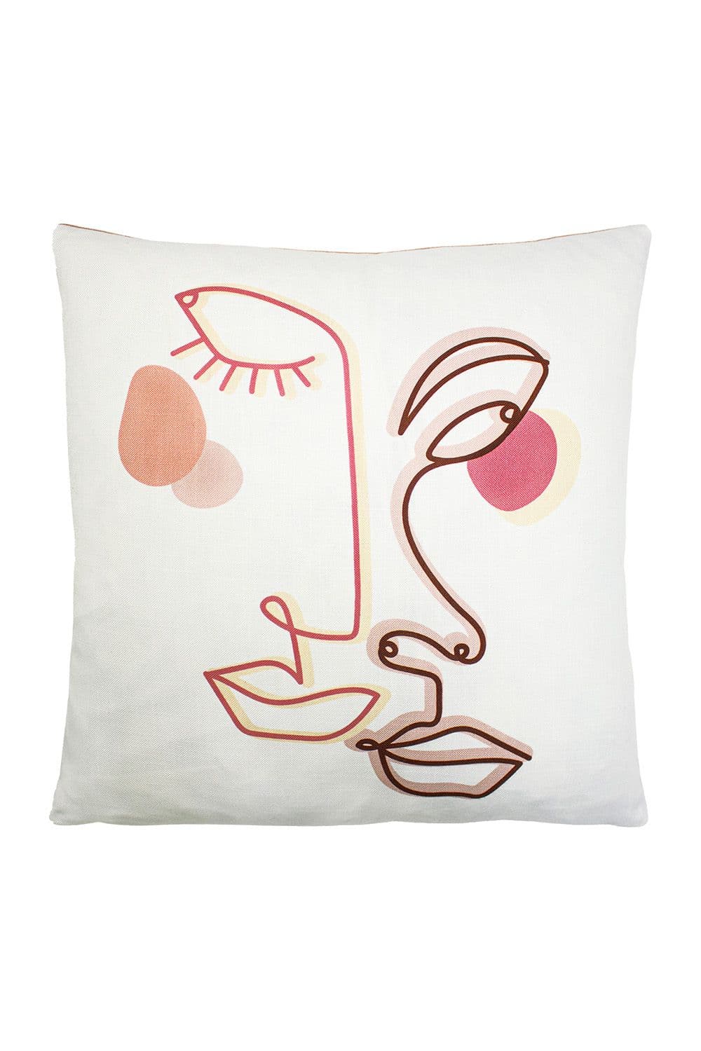 Duo Large Abstract Printed Soft Velvet Cushion