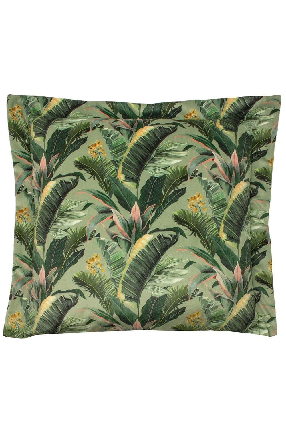 Manyara Leaves Tropical Printed Piped Cushion