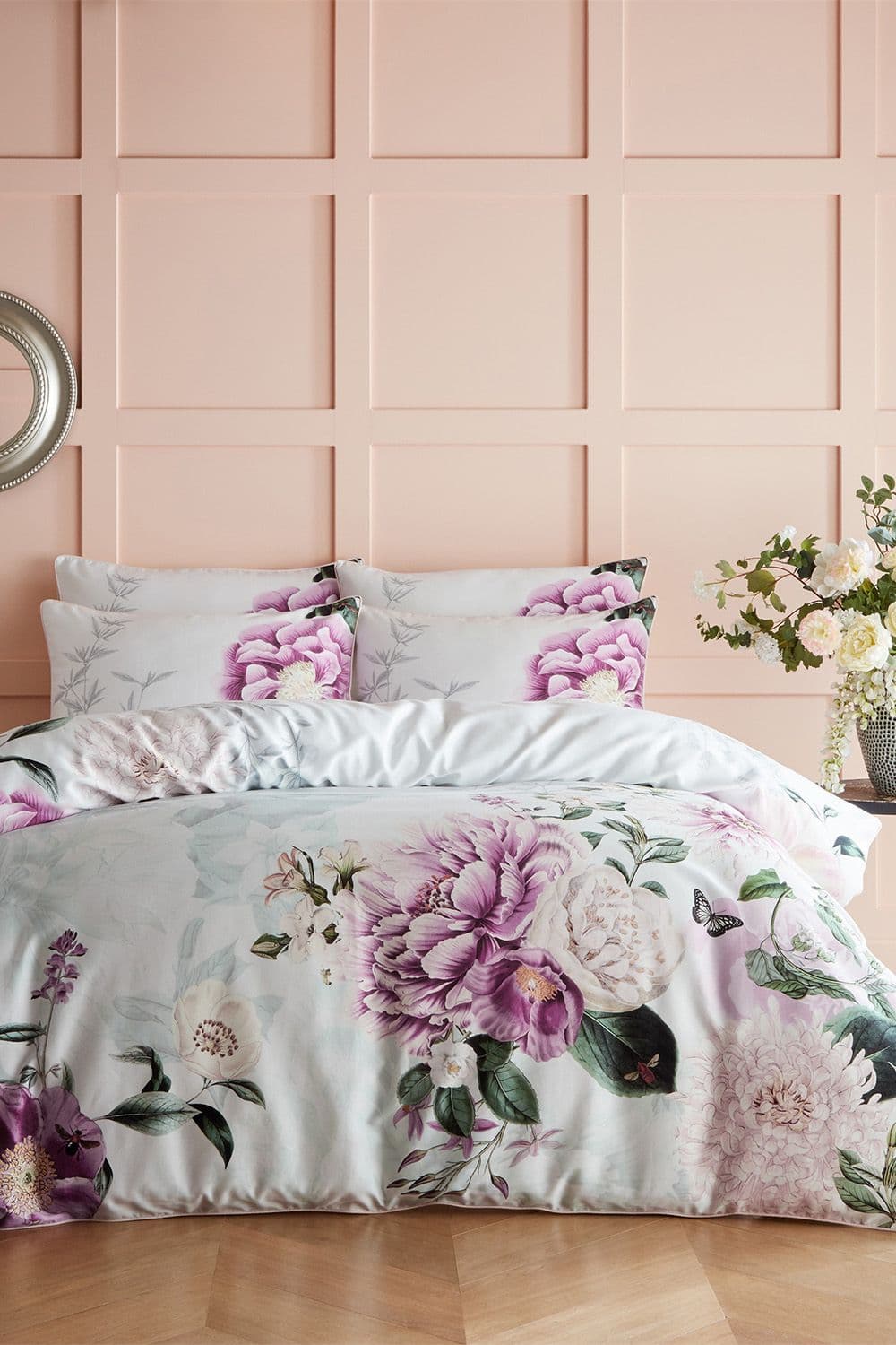 Krista Floral 100% Cotton Duvet Cover Set