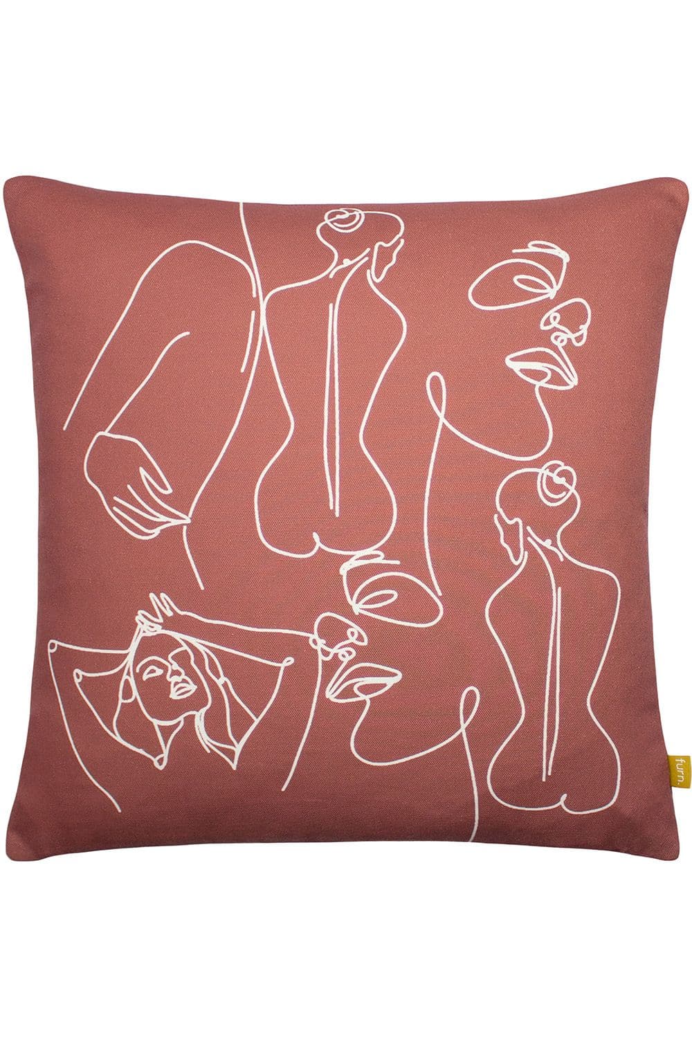 Body Art Abstract Line Drawn Recycled Cushion