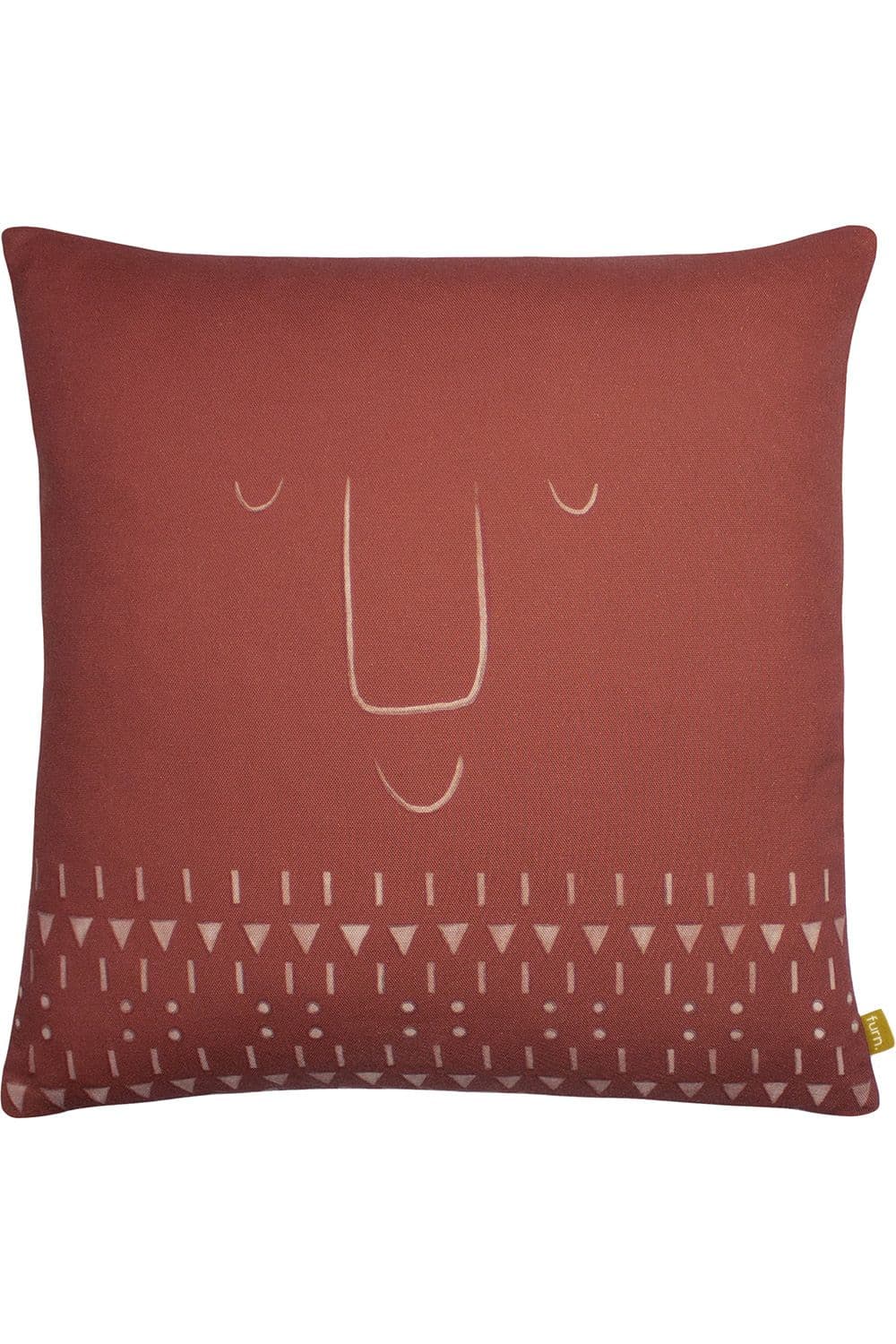 Pacha Abstract Face Geometric Recycled Cushion
