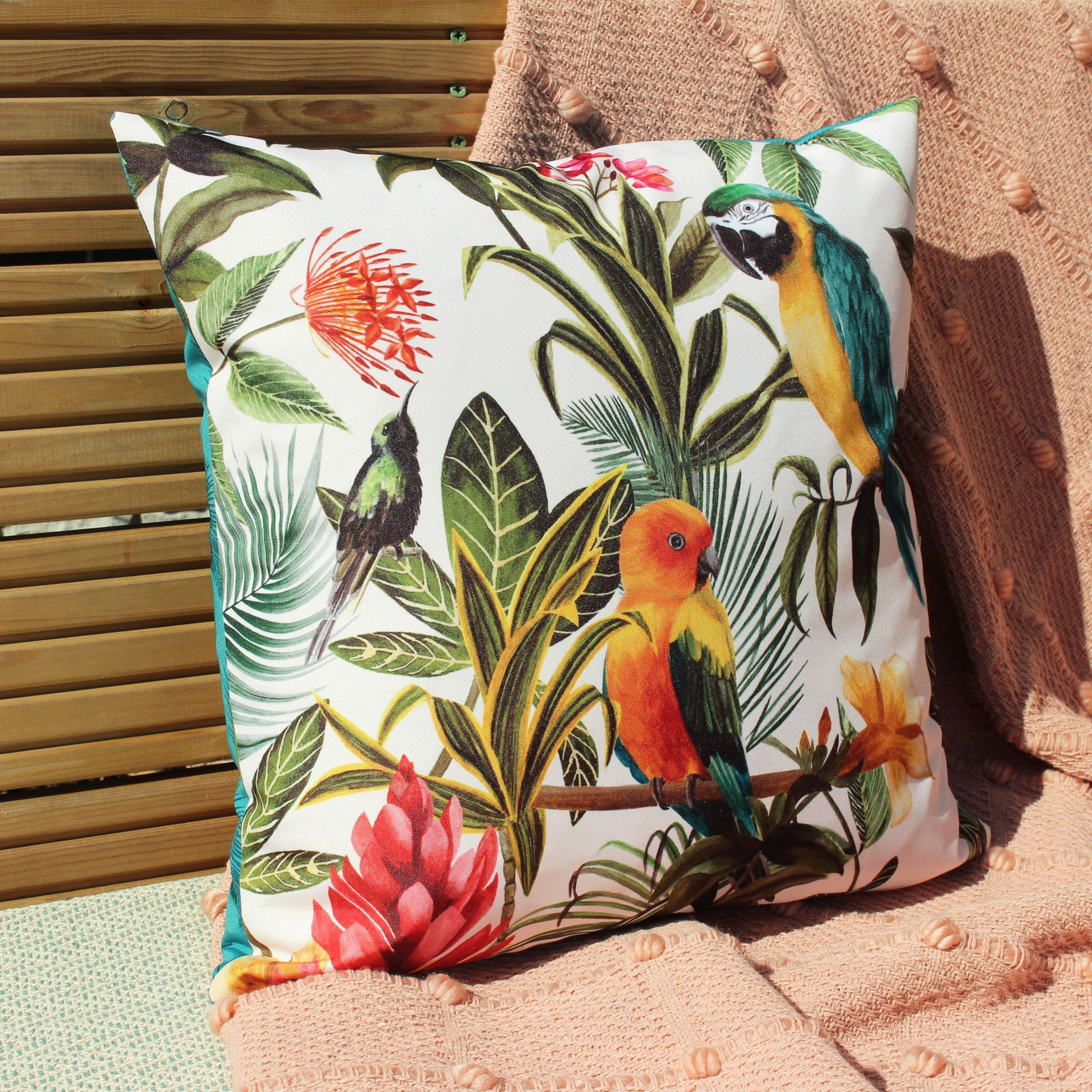 Parrots Tropical Water & UV Resistant Outdoor Cushion